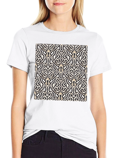 Abstract Pattern Black T-Shirt