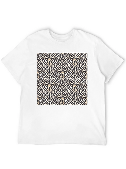 Abstract Pattern Black T-Shirt