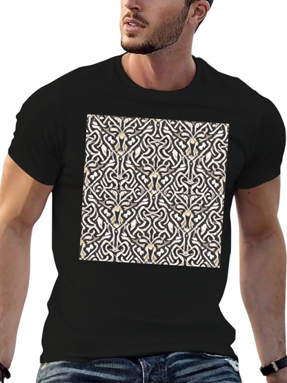 Abstract Pattern Black T-Shirt