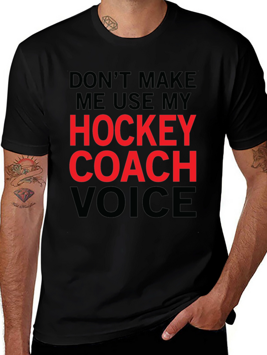 Hockey Coach Voice Graphic Tee - Black