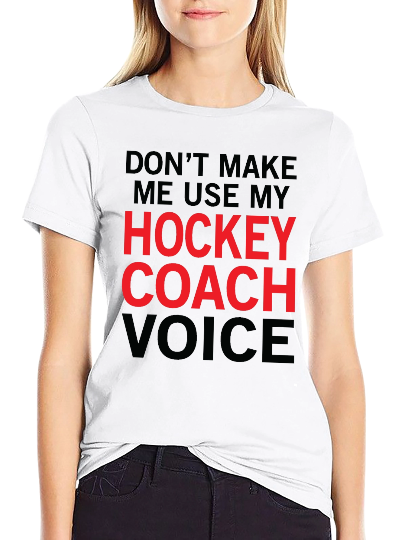 Hockey Coach Voice Graphic Tee - Black