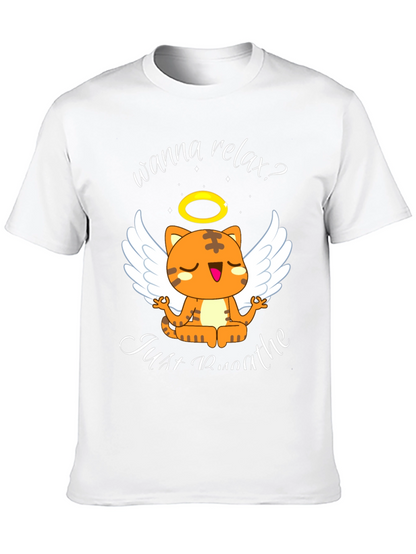 Relax Cat T-Shirt - Wanna Relax? Just Breathe Tee