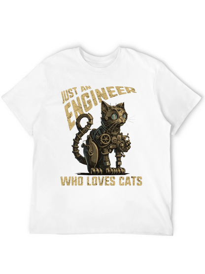 Engineer Cat Lover T-Shirt - Steampunk Style