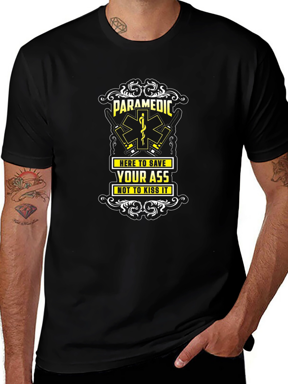 Paramedic Save Your Ass Crew Neck Tee