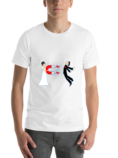 Magnetic Bride Groom Funny T-Shirt