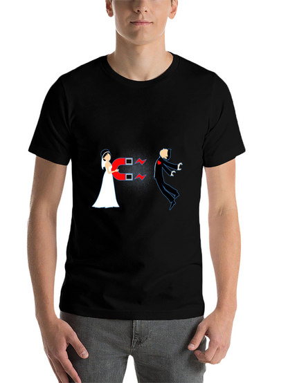 Magnetic Bride Groom Funny T-Shirt