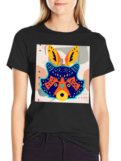 Funky Raccoon Graphic Tee - Stylish Mens Black T-Shirt