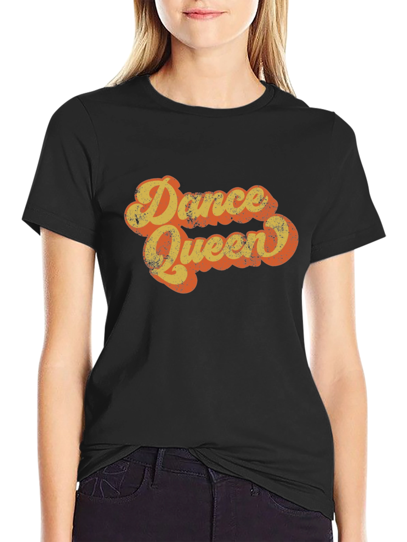 Dance Queen Retro Style Graphic T-Shirt