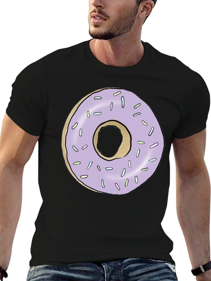 Donut Graphic Tee - Black Casual T-Shirt