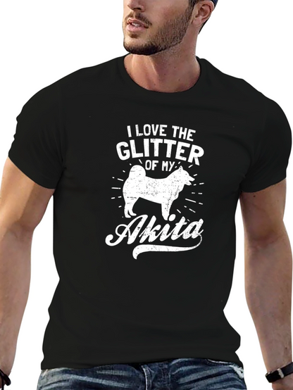 I Love The Glitter of My Akita T-Shirt