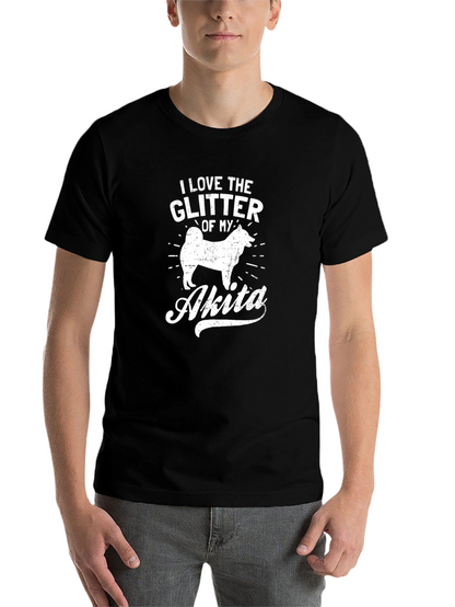 I Love The Glitter of My Akita T-Shirt