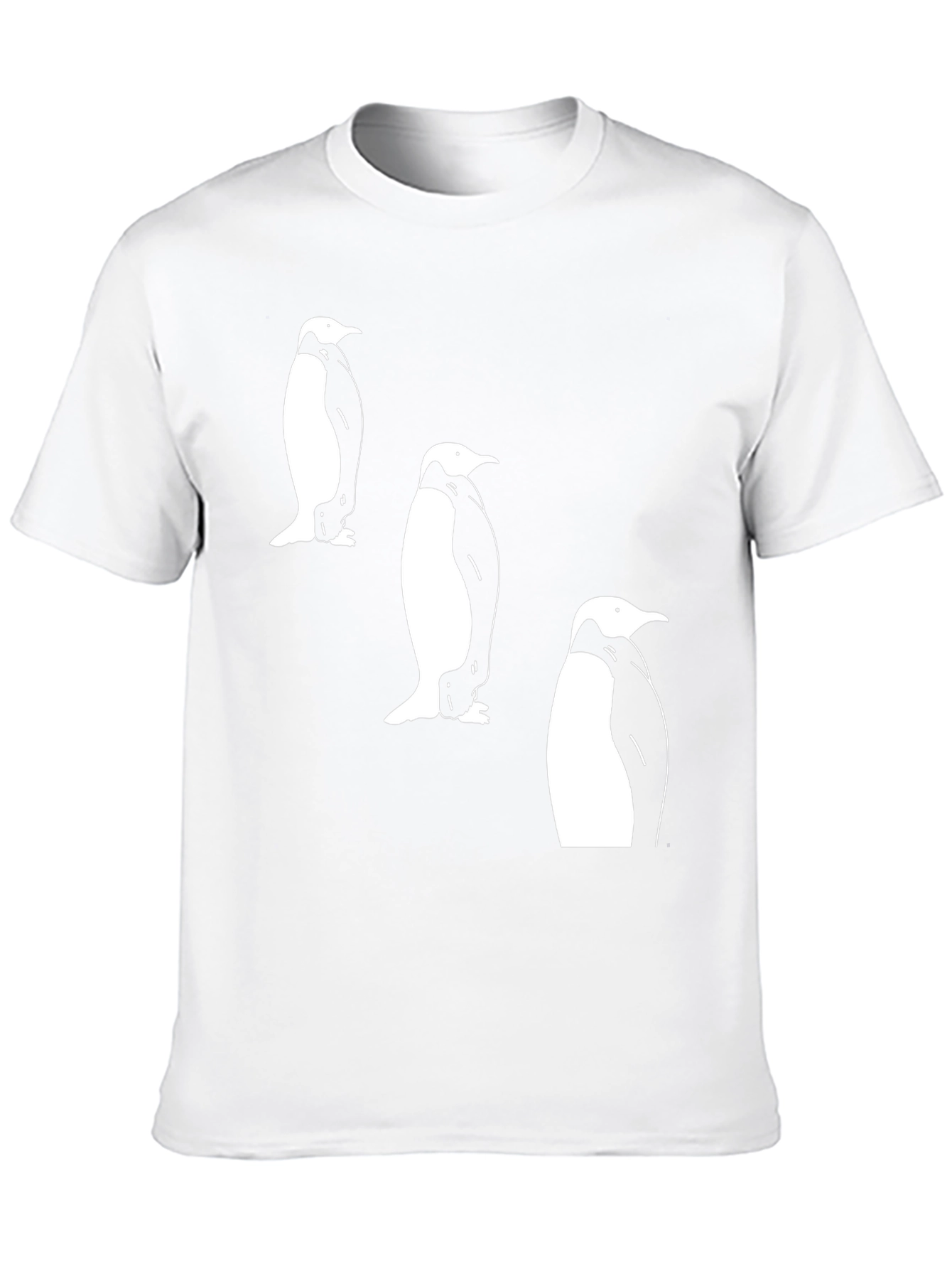 Penguin Trio Graphic Tee - Black Cotton T-Shirt