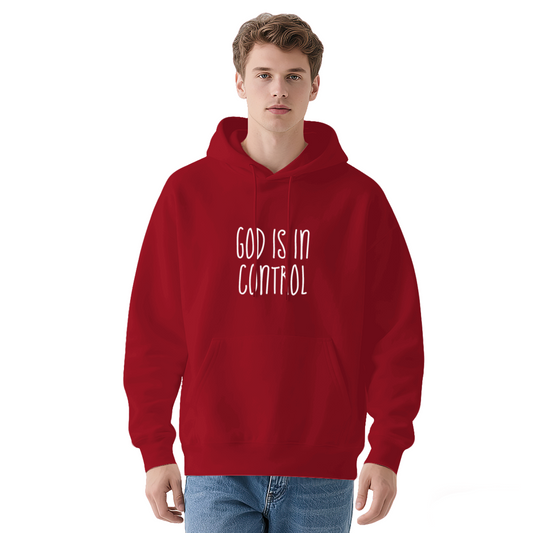 God Is In Control Faith Quote Hoodie, Unisex Relaxed Cozy Casual Hooded Sweatshirt
