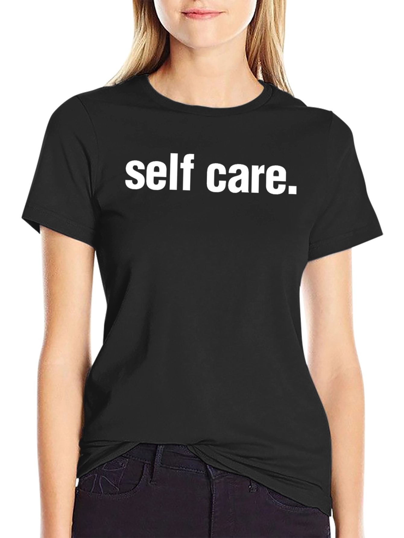 Self Care Statement Tee - Black Comfort