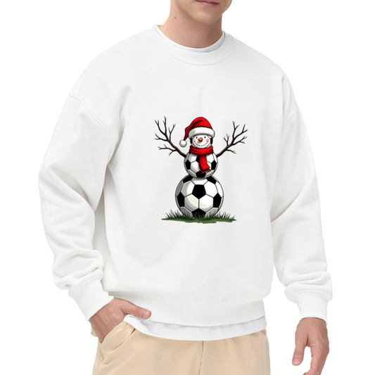 Soccer Snowman Christmas Sport Crew Top