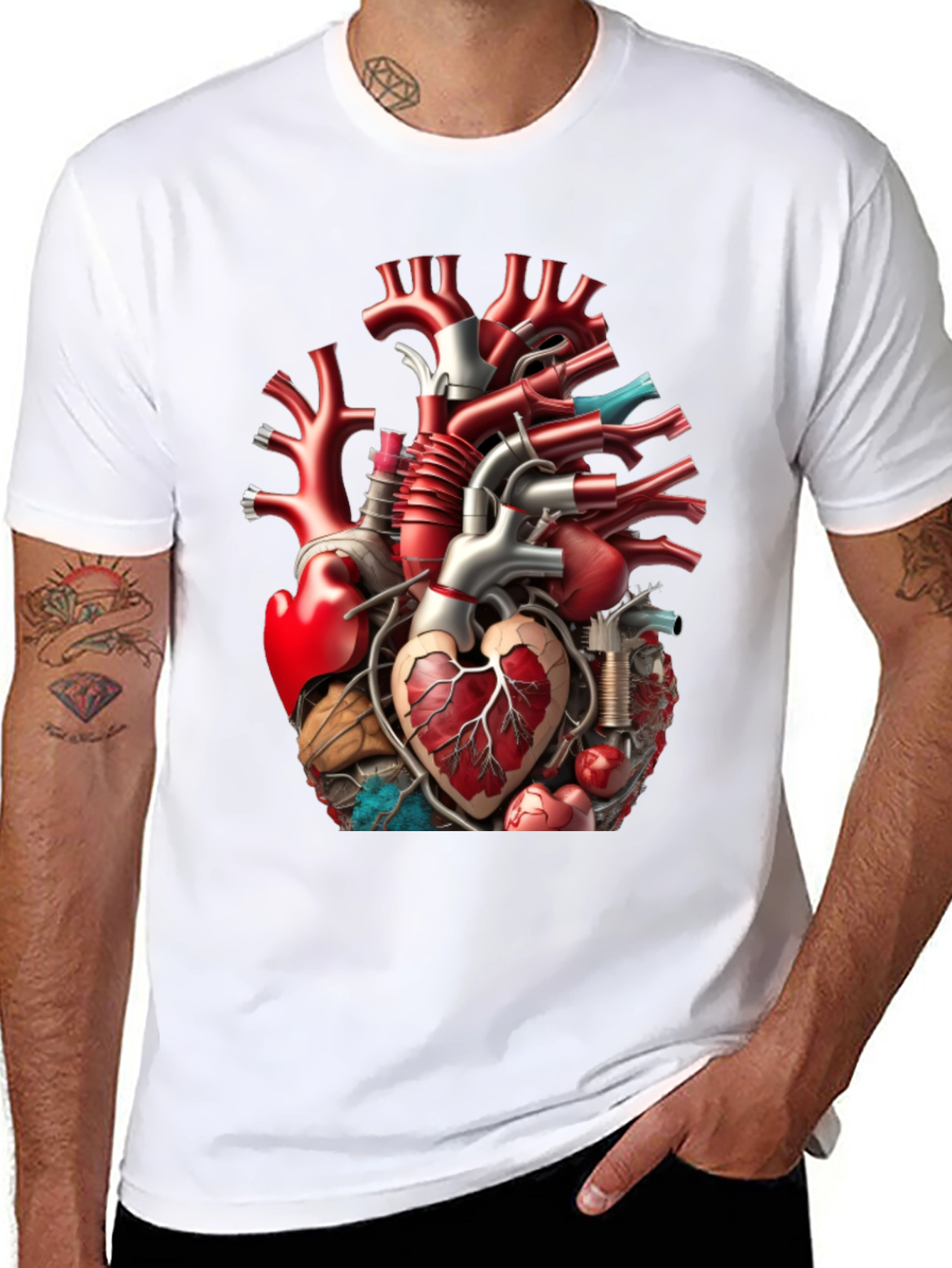 Anatomical Heart T-Shirt - Unique Graphic Tee