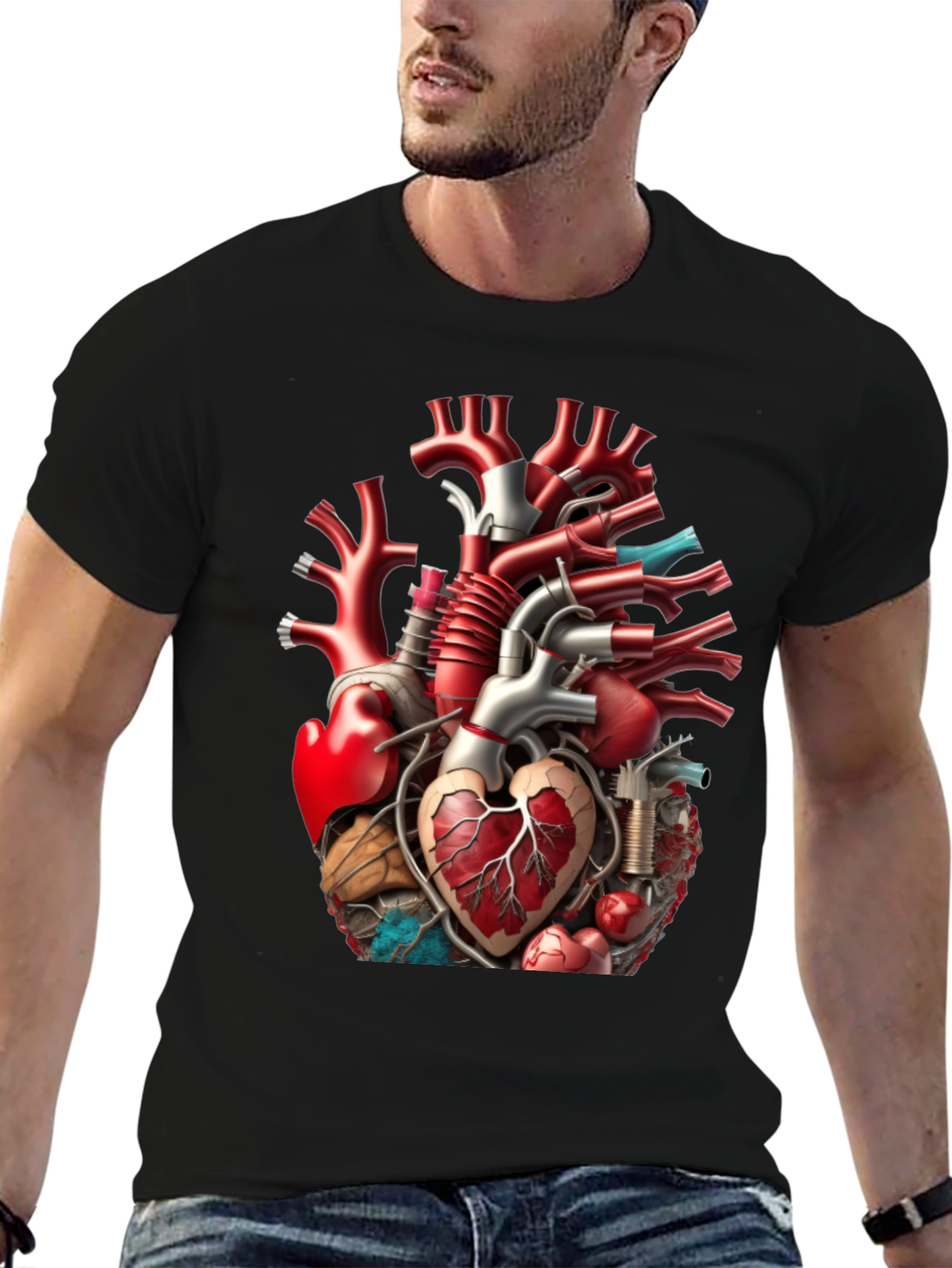 Anatomical Heart T-Shirt - Unique Graphic Tee