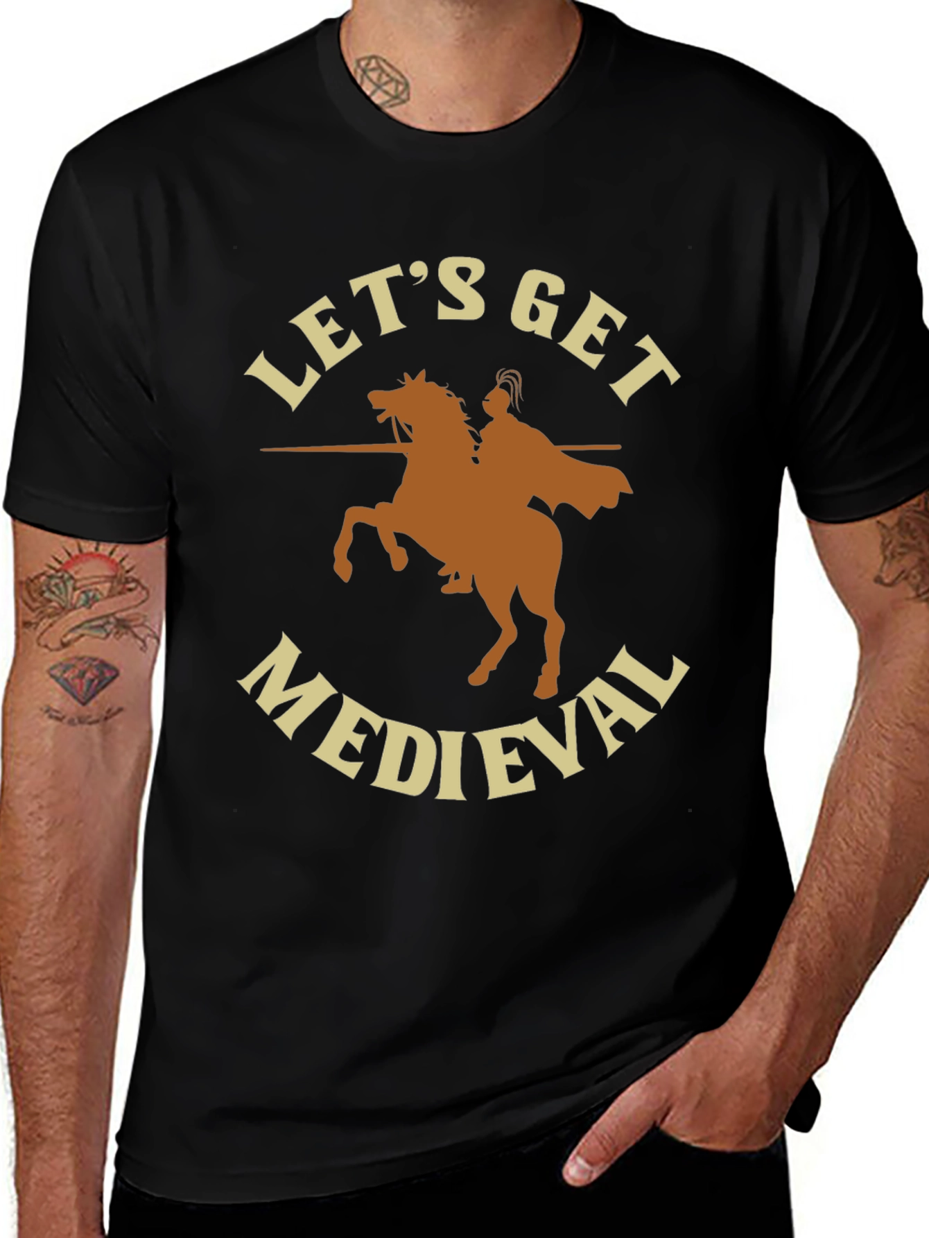 Lets Get Medieval T-Shirt - Black