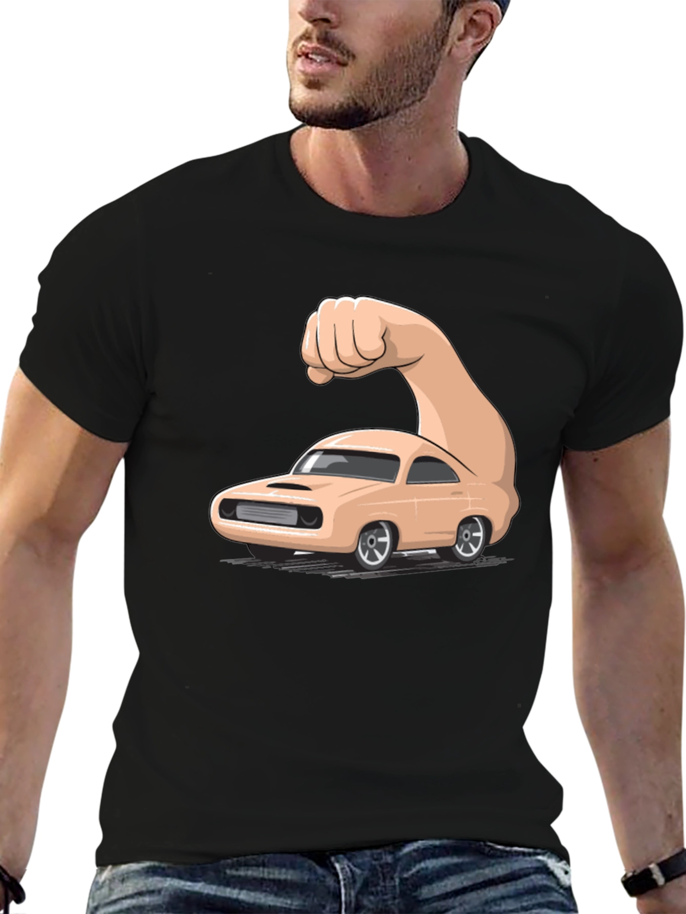 Muscle Car Graphic T-Shirt - Mens Black Tee