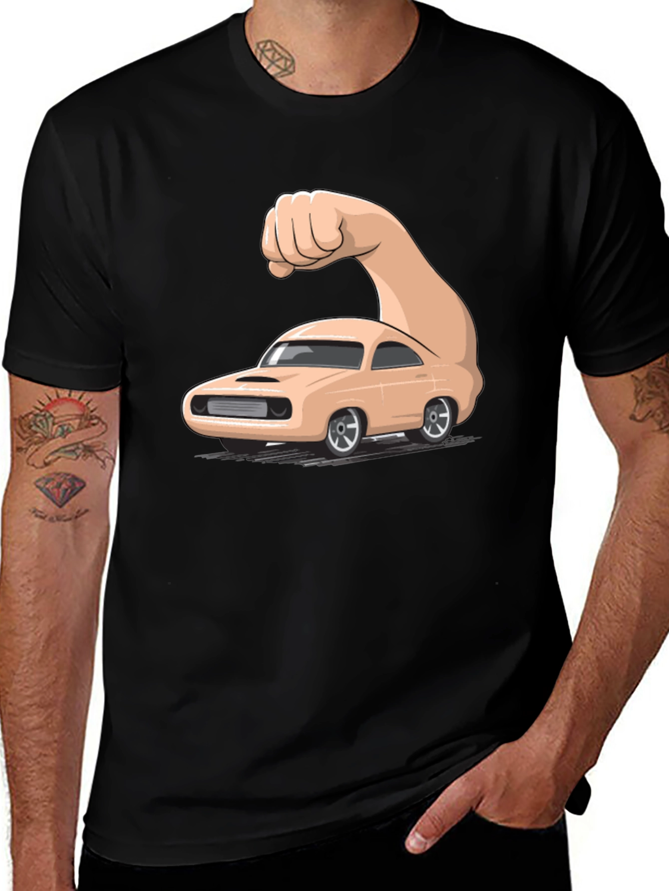 Muscle Car Graphic T-Shirt - Mens Black Tee