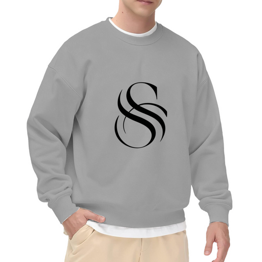 Double S Elegant Minimal Logo Crewneck Sweatshirt