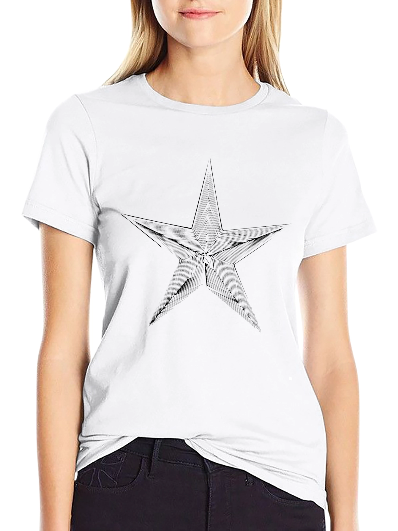 Star Graphic Black T-Shirt - Modern Style