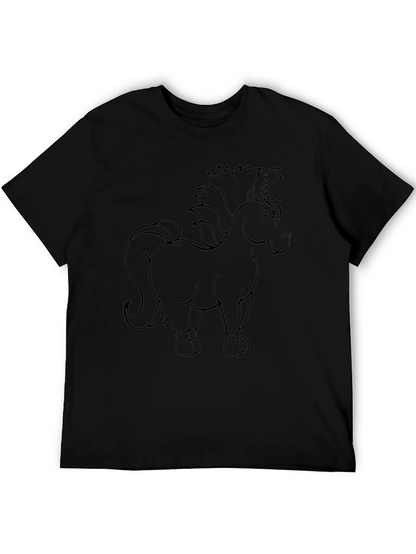 Unicorn Graphic Black T-Shirt