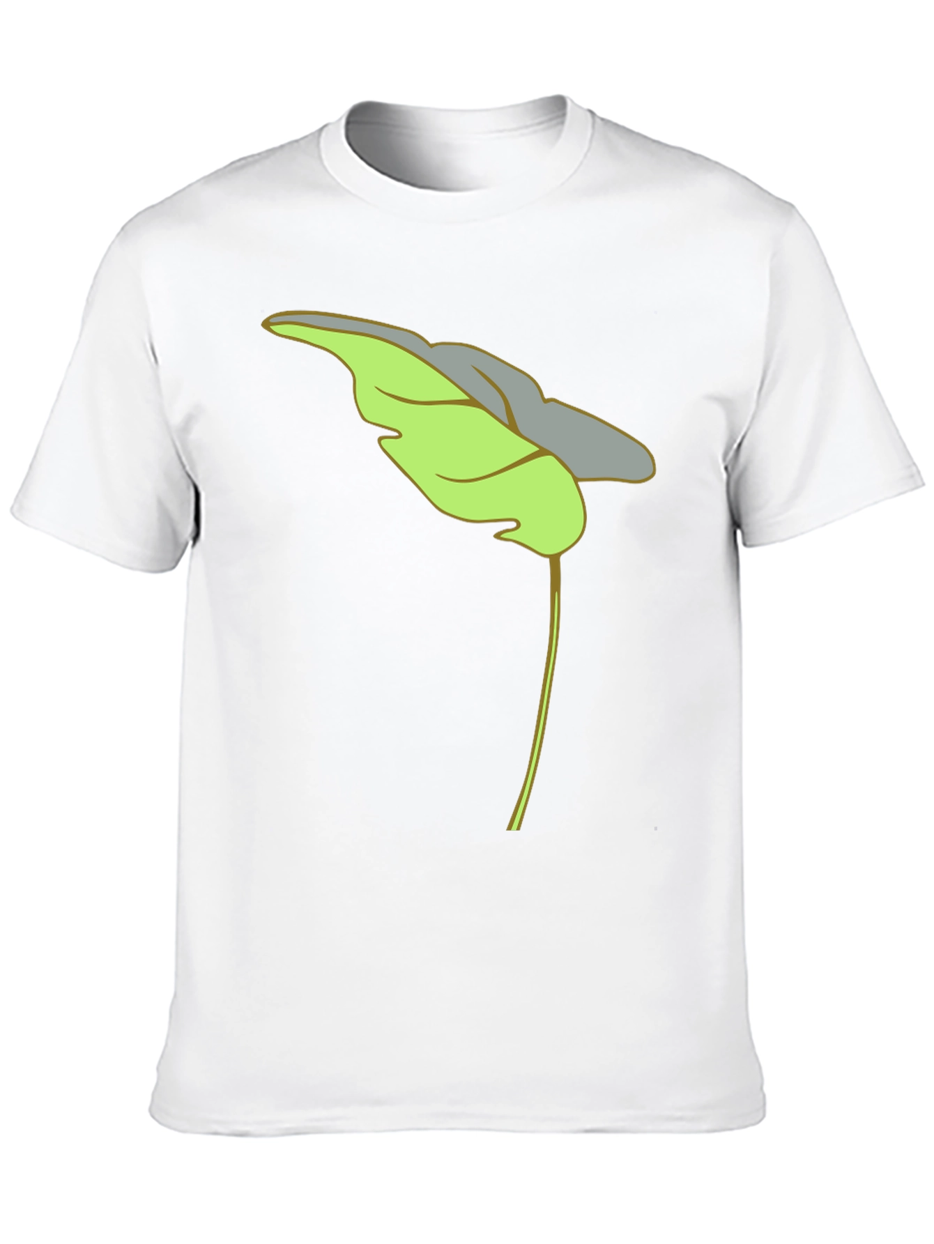 Leaf Graphic Black T-Shirt Casual Wear