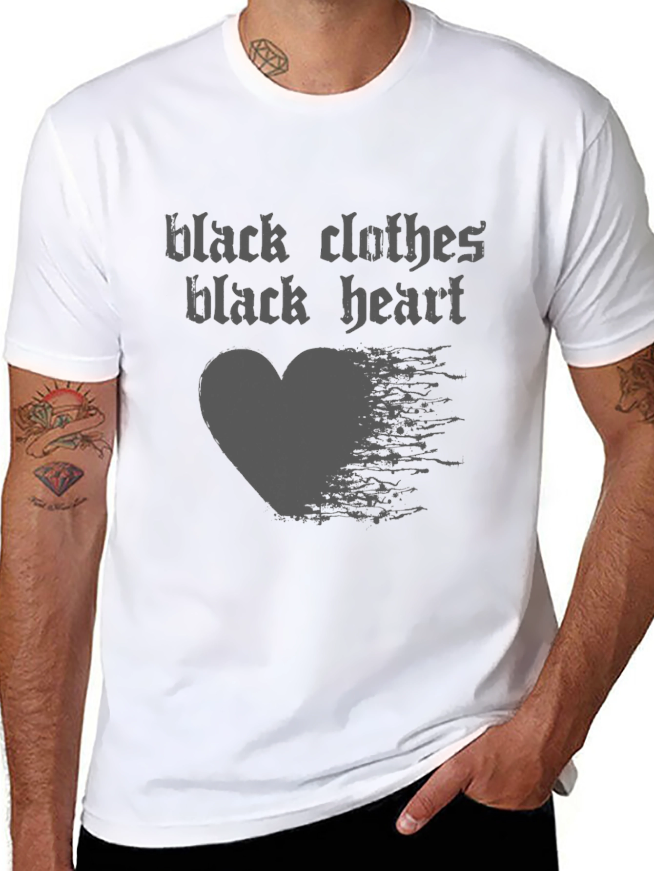 Black Clothes Black Heart Graphic T-Shirt