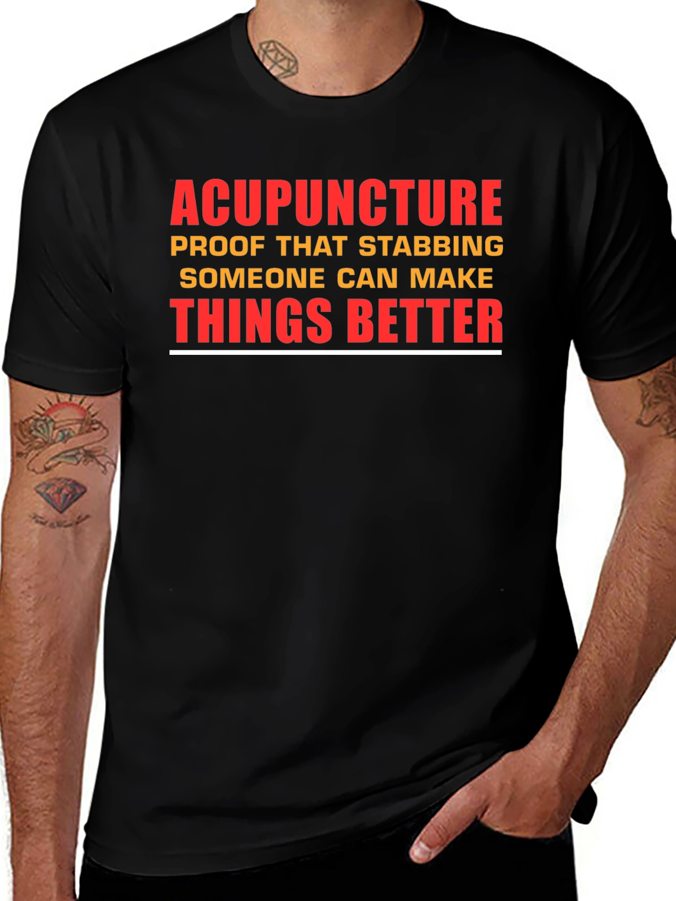 Acupuncture Stabbing T-Shirt - Funny Graphic Tee