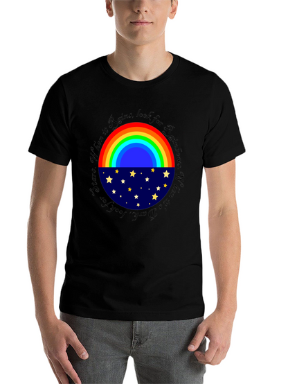 Rainbow & Stars Graphic T-Shirt - Inspiring Design