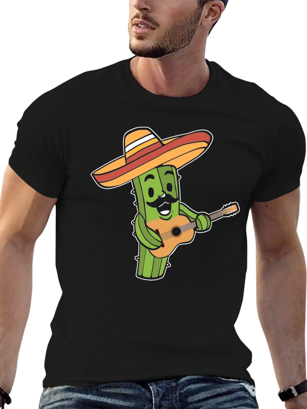 Cactus Guitar Player T-Shirt