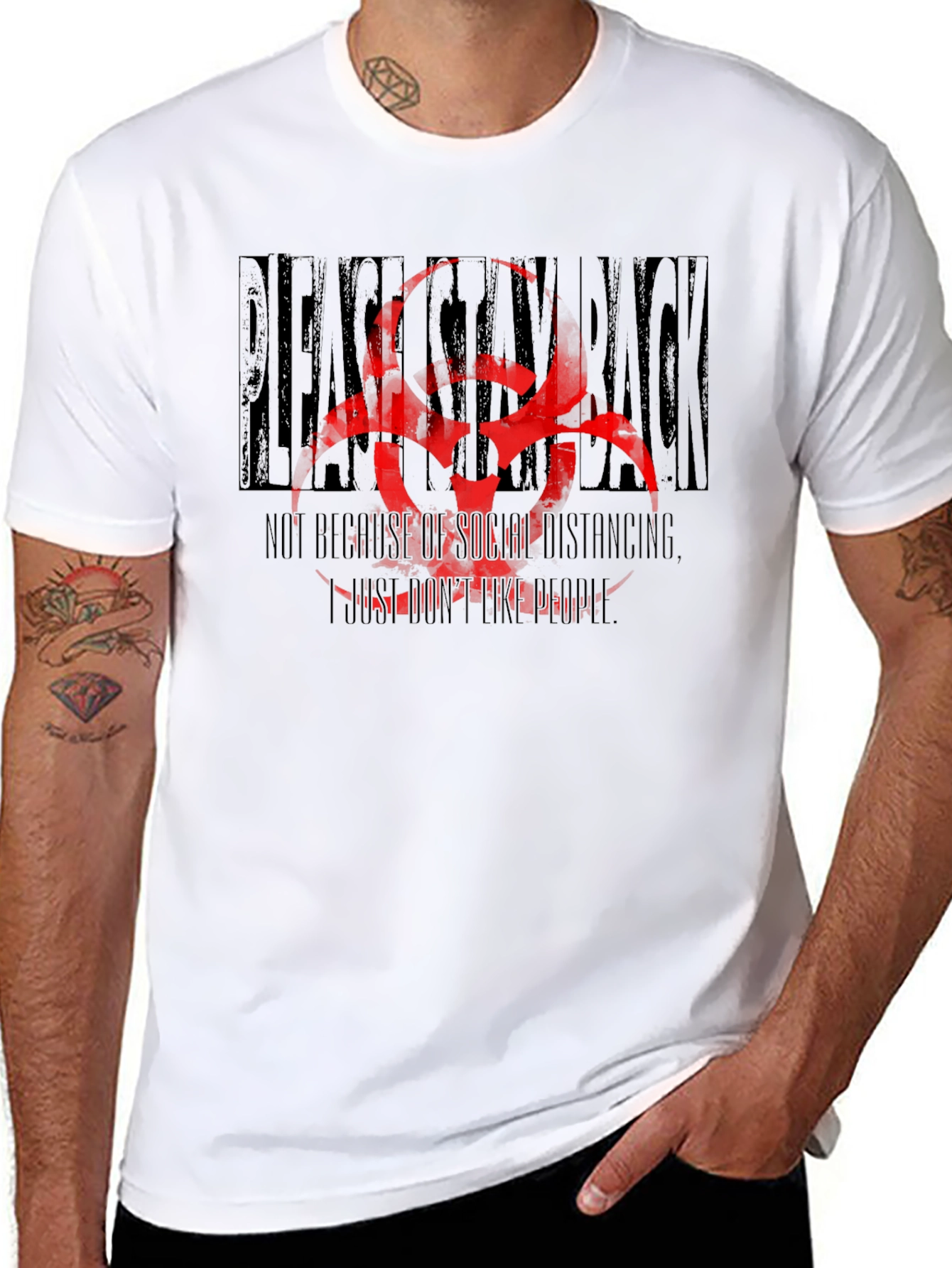 Stay Back T-Shirt - Social Distancing Humor Tee