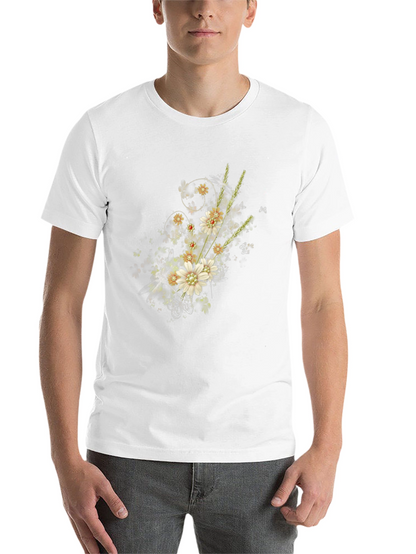 Floral Dragonfly Graphic Black Tee