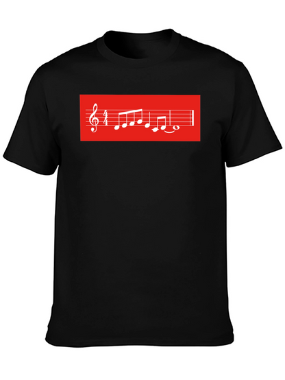 Musical Score Graphic Tee - Black