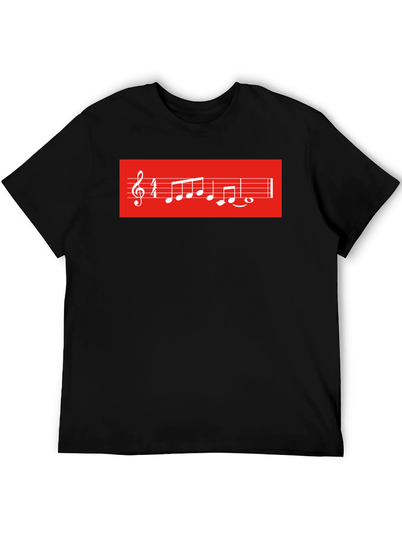 Musical Score Graphic Tee - Black