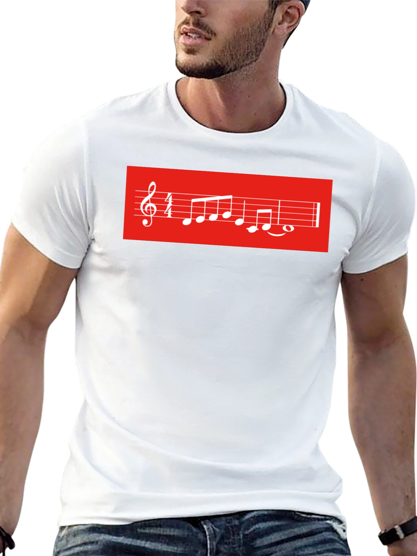 Musical Score Graphic Tee - Black