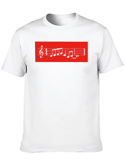 Musical Score Graphic Tee - Black