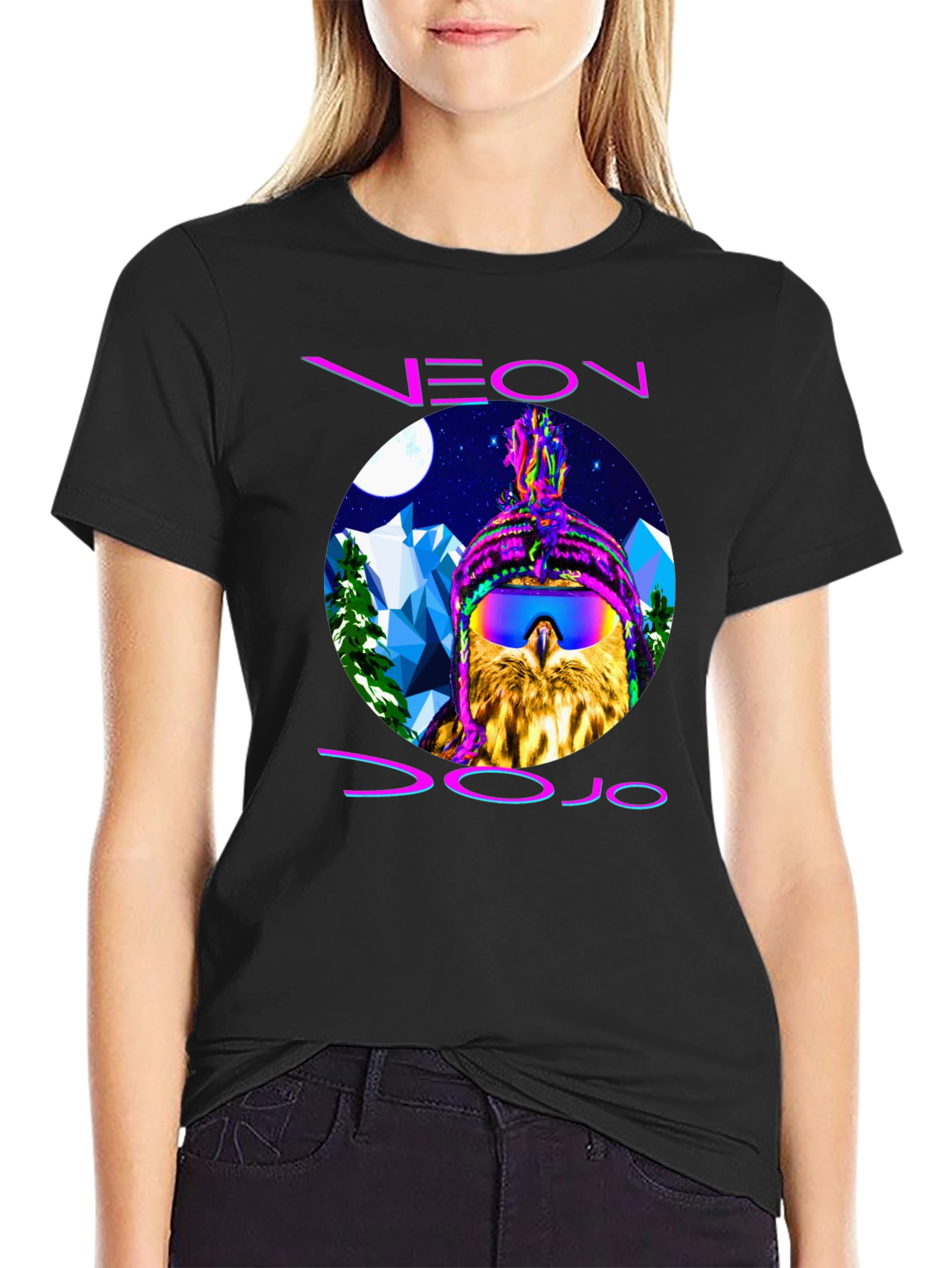 Neon Dojo Owl T-Shirt - Graphic Print Tee