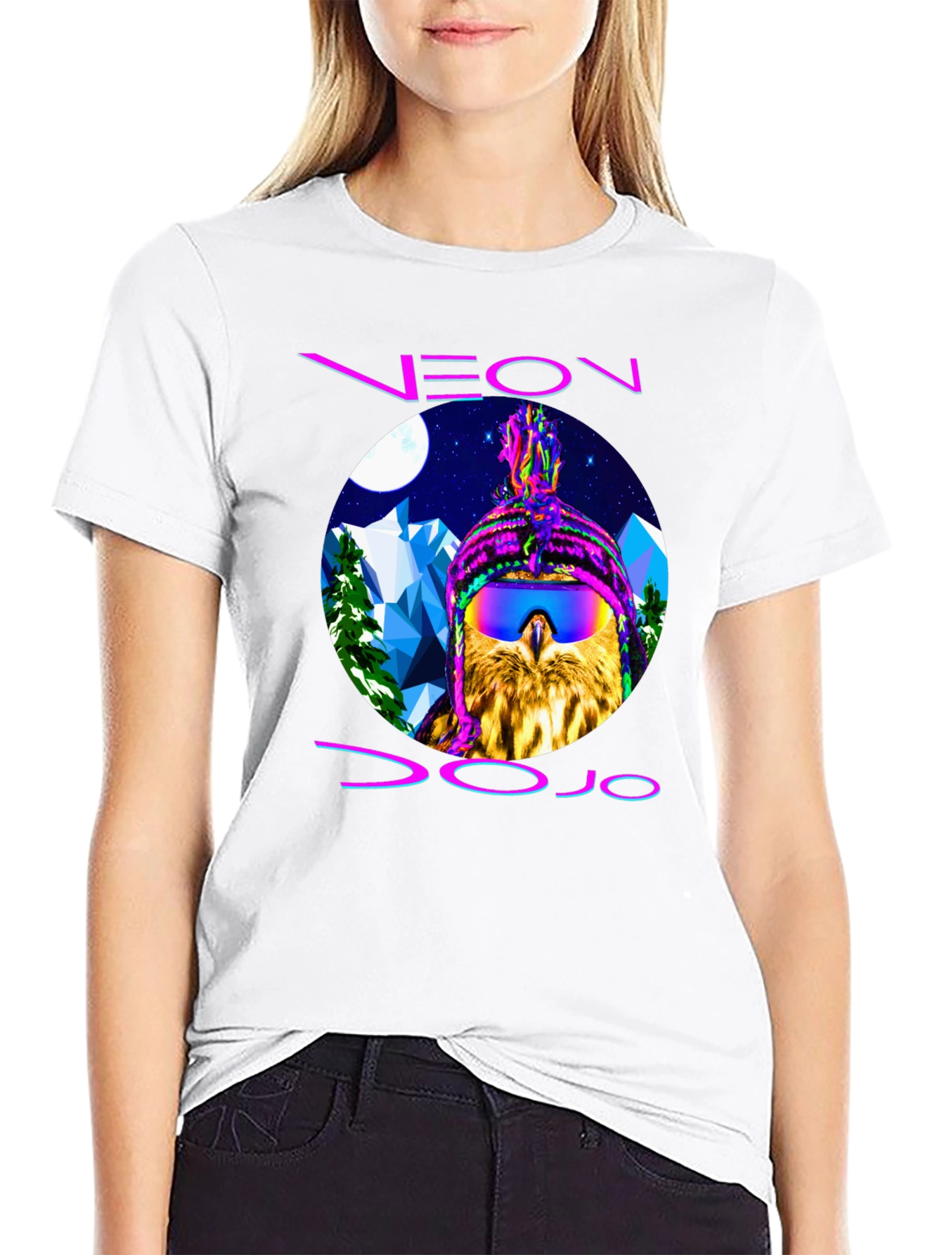 Neon Dojo Owl T-Shirt - Graphic Print Tee