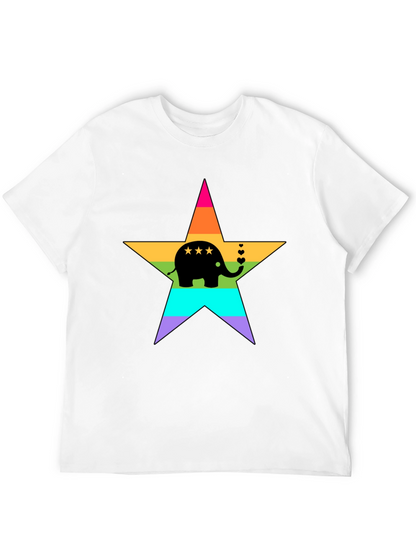 Rainbow Elephant Star T-Shirt