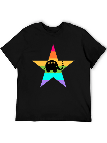 Rainbow Elephant Star T-Shirt