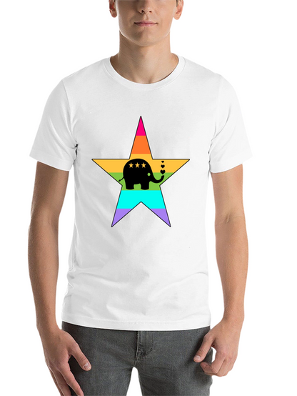 Rainbow Elephant Star T-Shirt