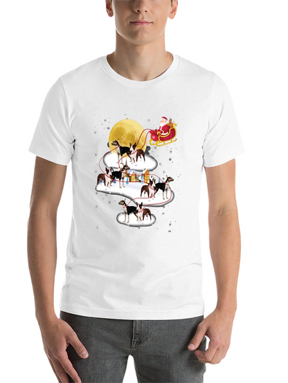 Christmas Dog Sled T-Shirt Santa Claus Holiday