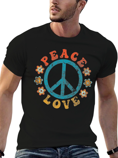 Peace & Love Retro T-Shirt