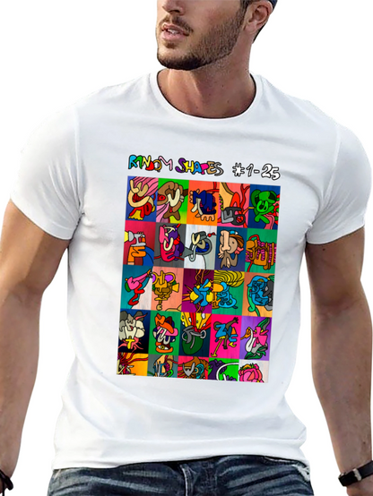 Abstract Art T-Shirt: Random Shapes Graphic Tee