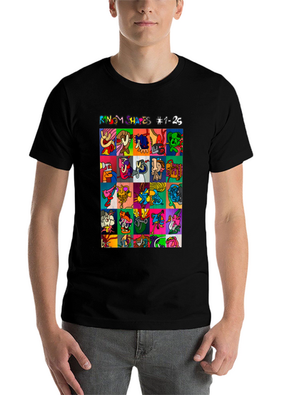 Abstract Art T-Shirt: Random Shapes Graphic Tee