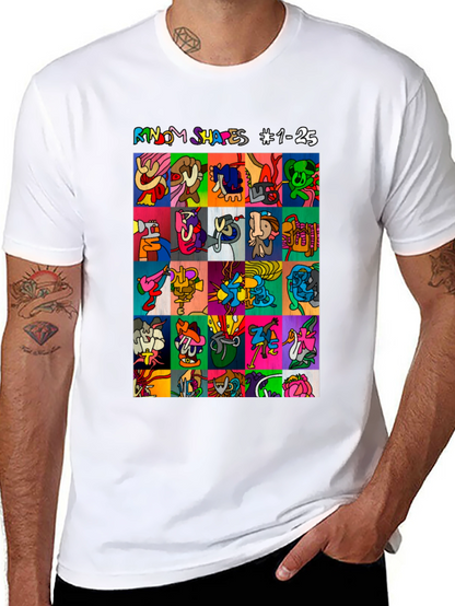 Abstract Art T-Shirt: Random Shapes Graphic Tee