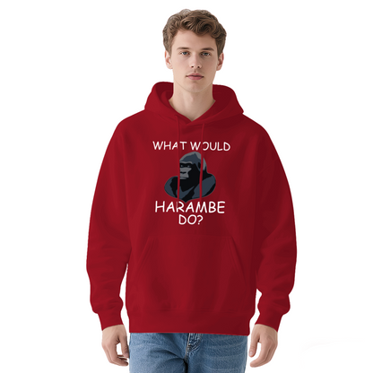 What Would Harambe Do Gorilla Meme Black Hoodie, Cozy Unisex Funny Pullover