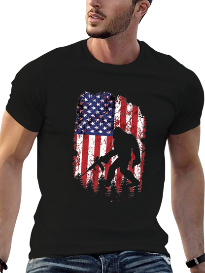 American Flag Bigfoot AR-15 T-Shirt